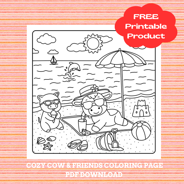 FREE Printable Cozy Cow and Friends by Griloo