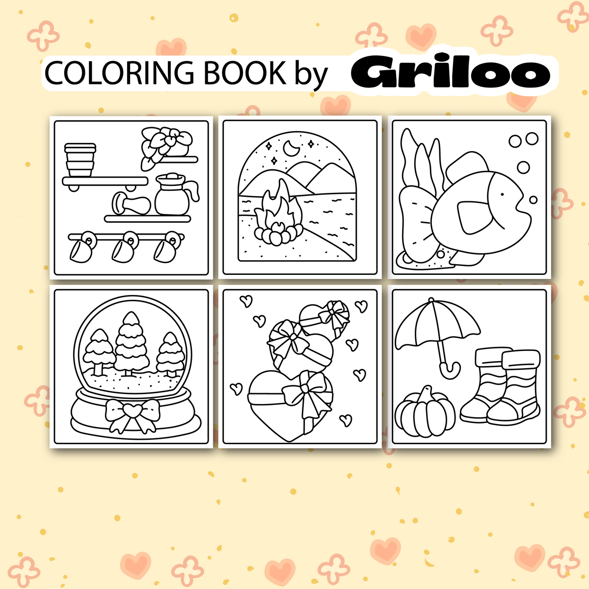 Color Your Calm: A Stress Relief Coloring Book for Everyone: 50 Bold and Simple Designs for Relaxation, Mindfulness, and Joy.